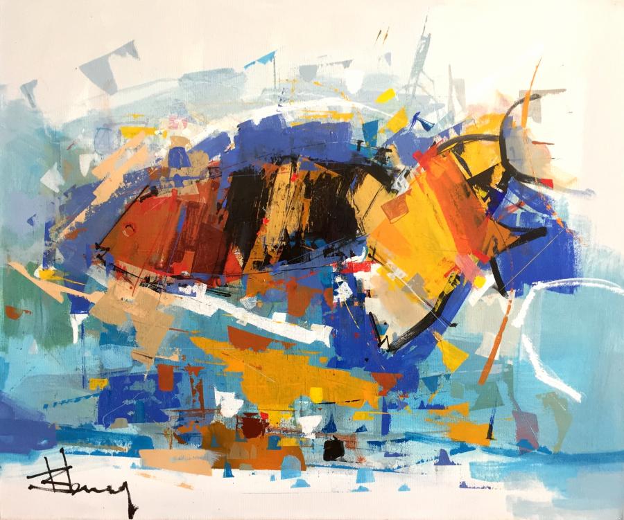 René Lemay artiste peintre - Aquarium - Acrylique