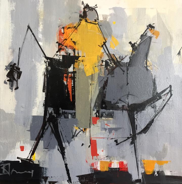 René Lemay artiste peintre - Je t'aime mon cheval - Acrylique